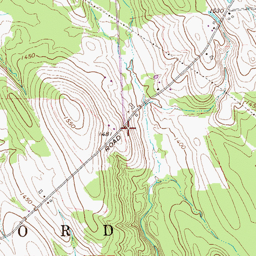 Topographic Map of Maham School, PA