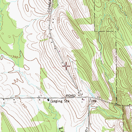 Topographic Map of Ash School, PA