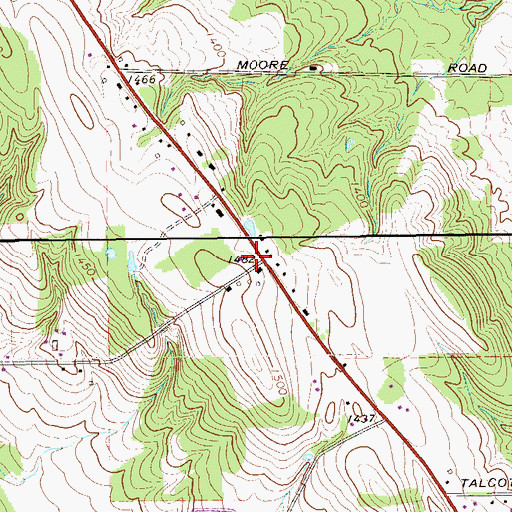 Topographic Map of Strong School, PA