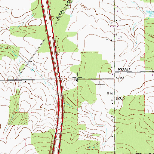 Topographic Map of Shaffer School, PA