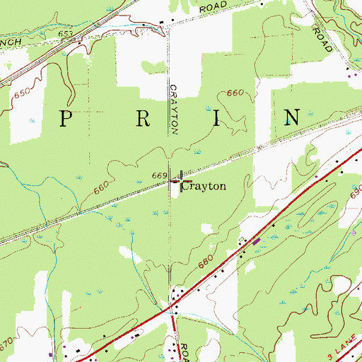 Topographic Map of Crayton Station, PA