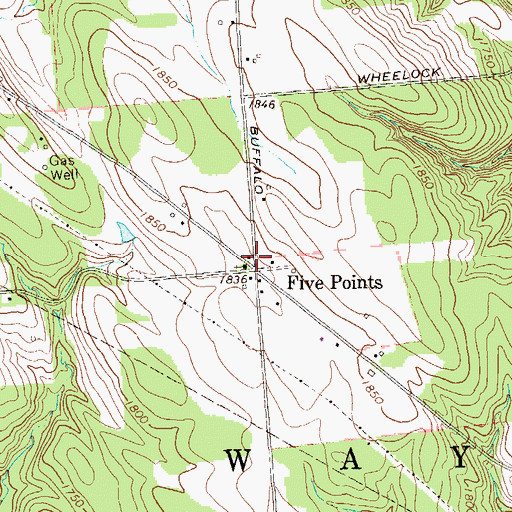 Topographic Map of Carter Hill School, PA