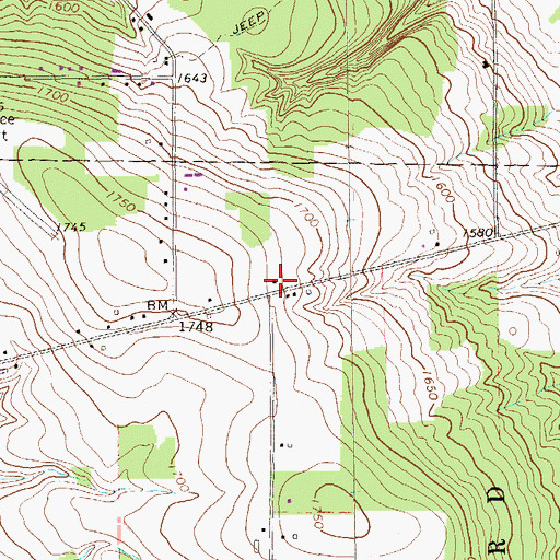 Topographic Map of Colegrove School, PA