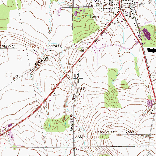 Topographic Map of Emerson School, PA