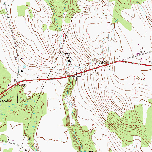 Topographic Map of Smith School, PA