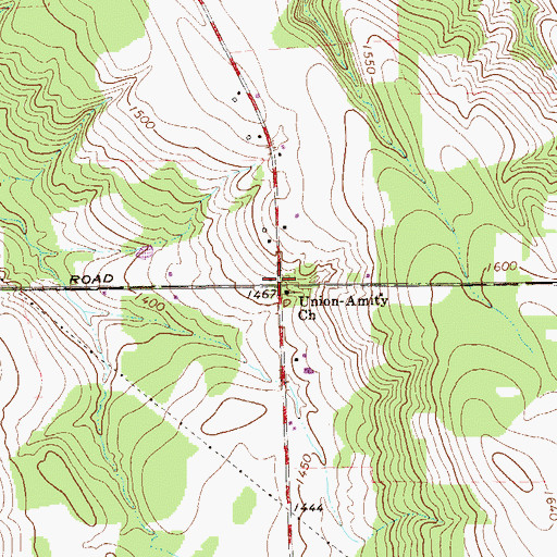 Topographic Map of Baldwin School, PA
