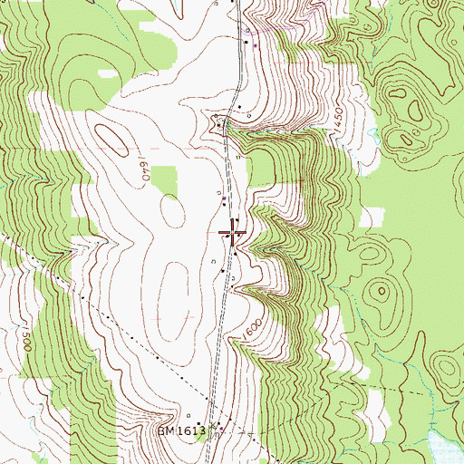 Topographic Map of Sherwood School, PA
