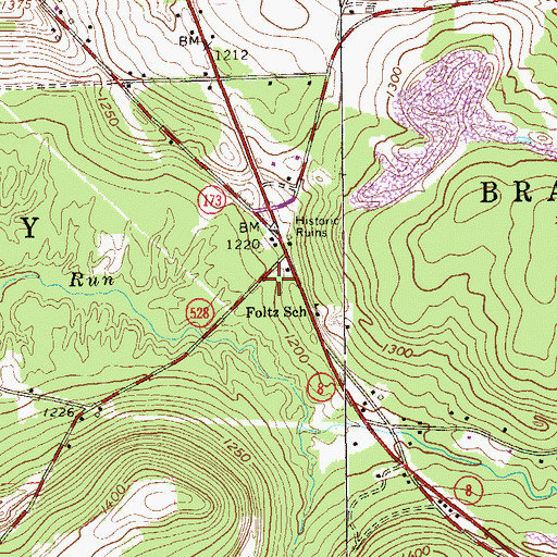 Topographic Map of Jennings Environmental Education Center, PA