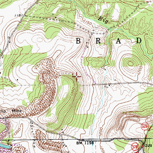 Topographic Map of Holliday School, PA