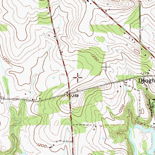 Topographic Map of Ralston School, PA