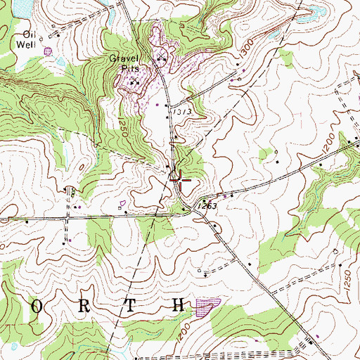Topographic Map of Kelly School, PA