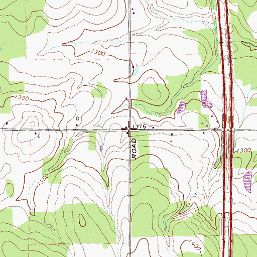 Topographic Map of Foy Corners School, PA