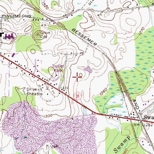 Topographic Map of McCoy School, PA