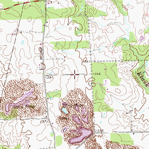 Topographic Map of Gordon School, PA