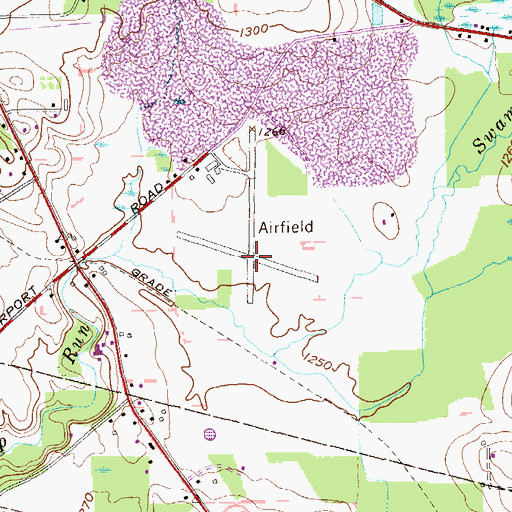 Topographic Map of Grove City Landing Area (historical), PA