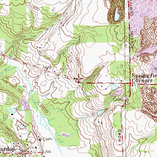 Topographic Map of Whiteoak School, PA