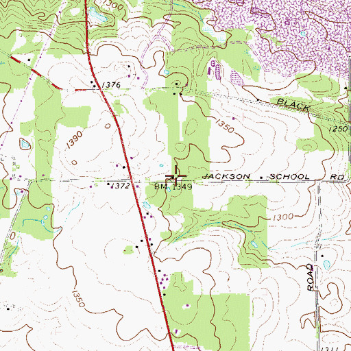 Topographic Map of Jackson School, PA