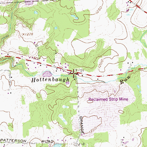 Topographic Map of Young School, PA