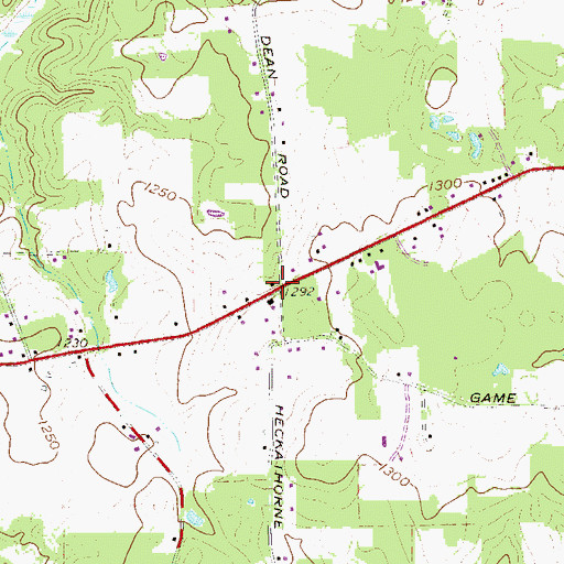 Topographic Map of McFarland School, PA