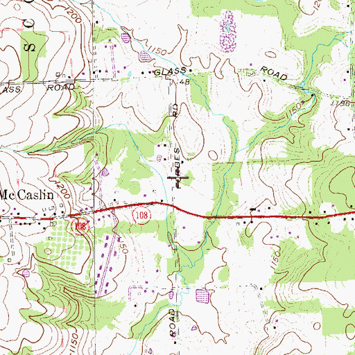 Topographic Map of Spring School, PA