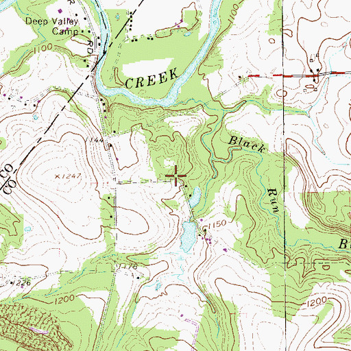 Topographic Map of Eight Square School, PA