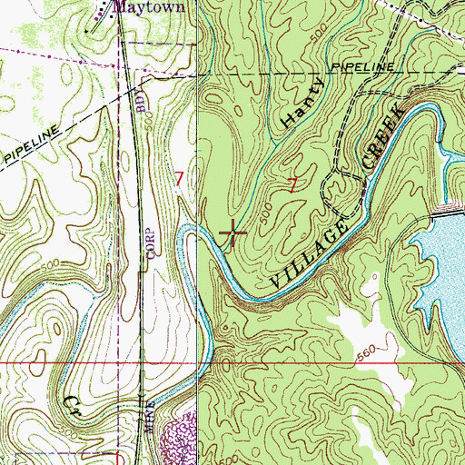 Topographic Map of Hanty Hollow, AL