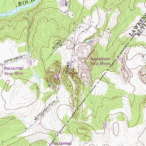 Topographic Map of Ridge School, PA