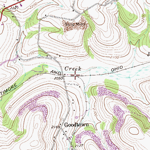 Topographic Map of Pine Hill Station, PA