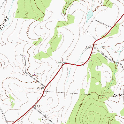 Topographic Map of Pleasant Valley School, PA