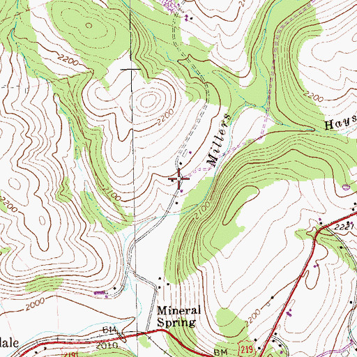 Topographic Map of Factory School, PA