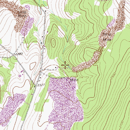 Topographic Map of Salco Mines, PA
