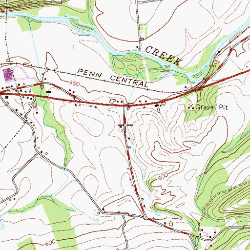 Topographic Map of Renninger School, PA