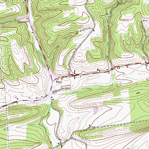 Topographic Map of Gilbert School, PA