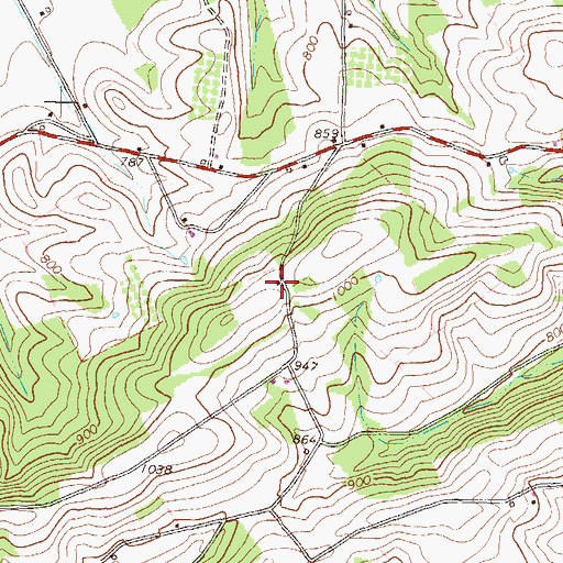 Topographic Map of Hartman School, PA