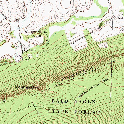 Topographic Map of Lose School, PA