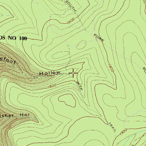 Topographic Map of Pine Camp (historical), PA
