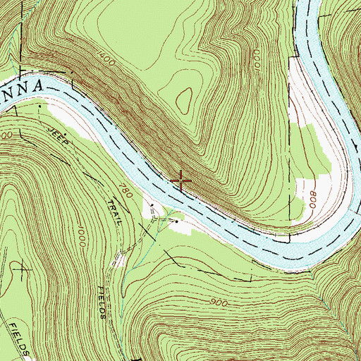 Topographic Map of Gaines (historical), PA