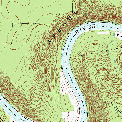 Topographic Map of Zanmore (historical), PA