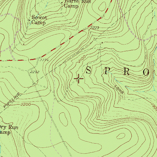 Topographic Map of Clear View Camp, PA