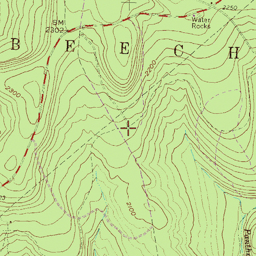 Topographic Map of Fisher Hill Camp, PA