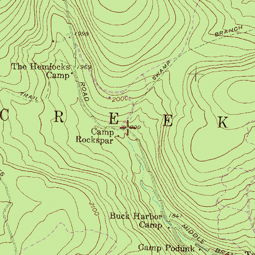 Topographic Map of William Penn Camp (historical), PA