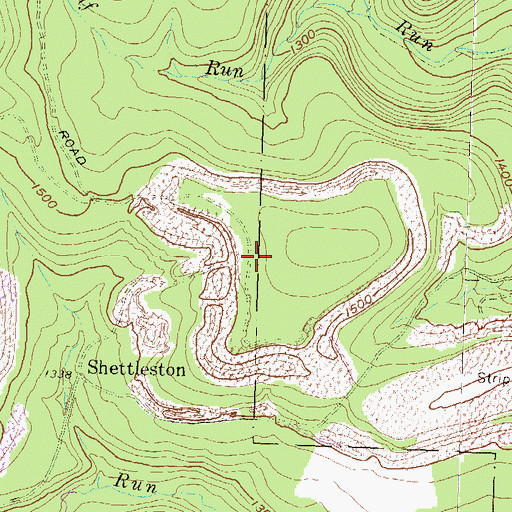 Topographic Map of Sunday Corners (historical), PA