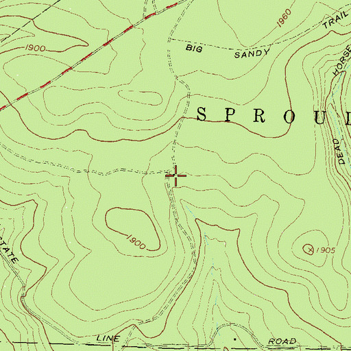 Topographic Map of Chambers Camp, PA