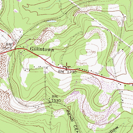 Topographic Map of Star School, PA