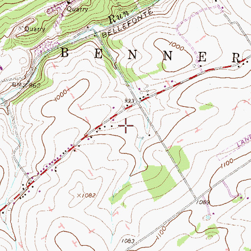 Topographic Map of Knox School, PA