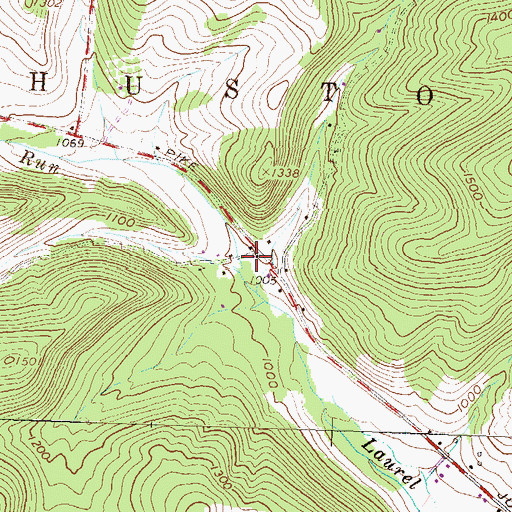 Topographic Map of Belleview School, PA