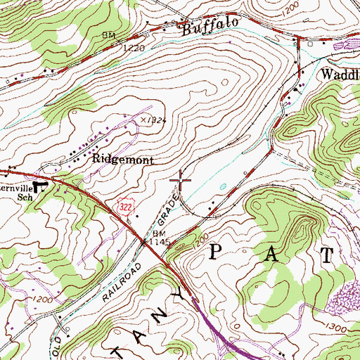 Topographic Map of Mattern Junction (historical), PA