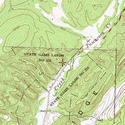 Topographic Map of Union School, PA