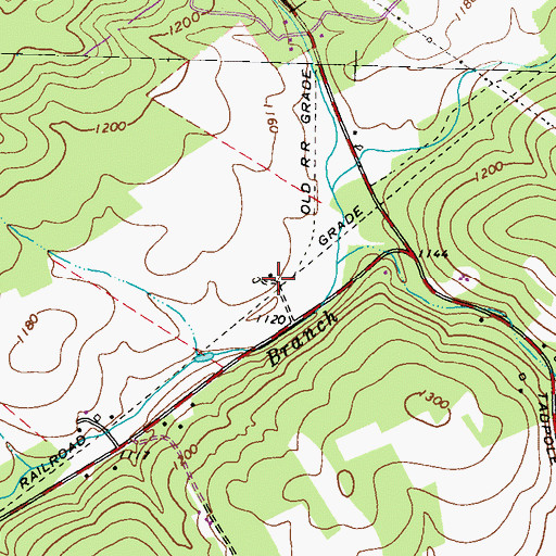 Topographic Map of Fairbrook, PA