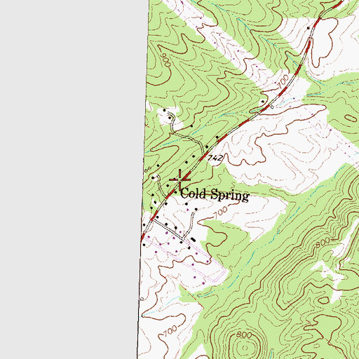 Topographic Map of Cold Spring School, PA